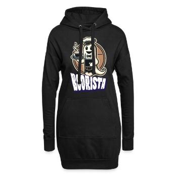 Lustiger Kaffee Spruch Boorista Halloween Geist - Hoodie-Kleid - Schwarz - Vorne