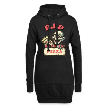 Rest In Pizza Lustiger Pizzaliebhaber Spruch - Hoodie-Kleid - Schwarz - Vorne