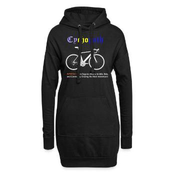 Cycopath Funny Cycling für Radfahrer und Biker - Hoodie-Kleid - Schwarz - Vorne
