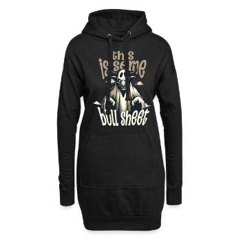 Il s’agit d’un motif de feuille de taureau - Sweat-shirt à capuche long Femme - noir - Devant