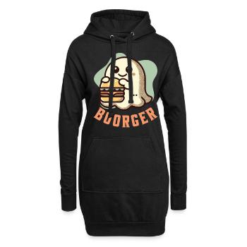 Gespenst Boorger Für Hamburger Fans - Hoodie-Kleid - Schwarz - Vorne