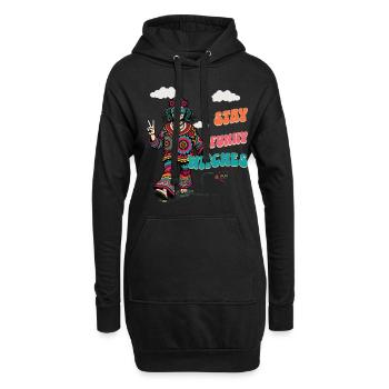 Halloween Kostüm Hexenliebhaber Design - Hoodie-Kleid - Schwarz - Vorne