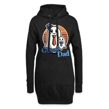 Ghoul Dad Drôle Motif Fantôme - Sweat-shirt à capuche long Femme - noir - Devant