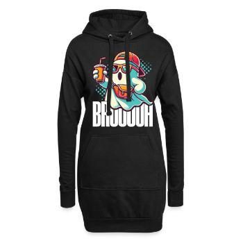 Bouillon fantôme au lieu de Boo élégant - Sweat-shirt à capuche long Femme - noir - Devant