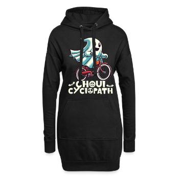 Ghoul Cyclopath Drôle Vélo D’Halloween - Sweat-shirt à capuche long Femme - noir - Devant