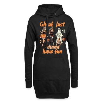 Ghouls Just Wanna Have Fun Halloween Style - Hoodie-Kleid - Schwarz - Vorne