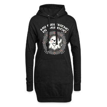 Meine Freundin Ist Mein Boo Liebe Geister - Hoodie-Kleid - Schwarz - Vorne
