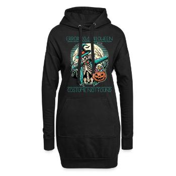 Horror Error 404 Halloween Kostüm Nicht Gefunden - Hoodie-Kleid - Schwarz - Vorne