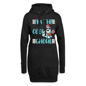 Je suis le fantôme cool - Sweat-shirt à capuche long Femme - noir - Devant