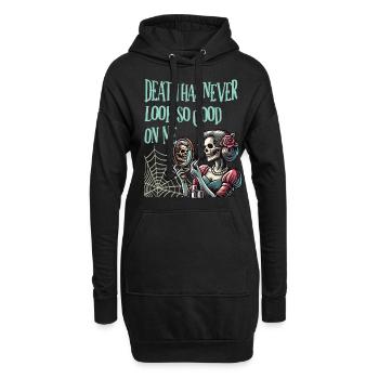 La mort n’a jamais été aussi belle sur moi - Sweat-shirt à capuche long Femme - noir - Devant