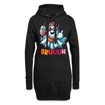 Ghost avec Broth Attitude pour les fantômes cool - Sweat-shirt à capuche long Femme - noir - Devant