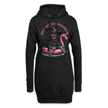 Hot Ghoul Summer Hexen Flamingo Spaß - Hoodie-Kleid - Schwarz - Vorne