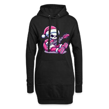 Noël Skeleton Rocks Guitare Noël - Sweat-shirt à capuche long Femme - noir - Devant