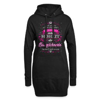 Votre Altesse la Dessinatrice entre dans la pièce - Sweat-shirt à capuche long Femme - noir - Devant