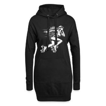 Rollerskating Queen – Feel the Freedom - Hoodie Dress - black - Front