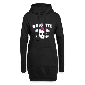 Pirate Brigitte Design pour les filles et les femmes - Sweat-shirt à capuche long Femme - noir - Devant
