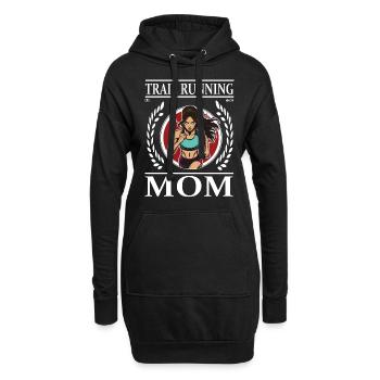 Maman coureuse de trail - Coureuse de fond et maman - Sweat-shirt à capuche long Femme - noir - Devant