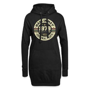 Mai 1979 Anniversaire Mai 1979 Anniversaire Mai 1979 - Sweat-shirt à capuche long Femme - noir - Devant