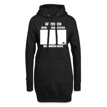 Unterschriften zum 30. Geburtstag - Gästebuch - Hoodie-Kleid - Schwarz - Vorne