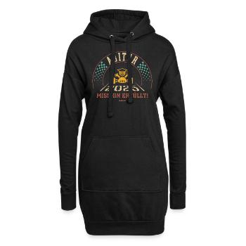 Abitur 2025 – Mission Erfüllt (Zieleinfahrt / 4C) - Hoodie-Kleid - Schwarz - Vorne
