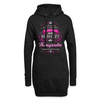 Eure Hoheit die Therapeutin betritt den Raum - Hoodie-Kleid - Schwarz - Vorne