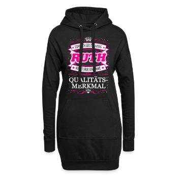 Qualitätsmerkmal Ruth einfach Erstklassig - Hoodie-Kleid - Schwarz - Vorne