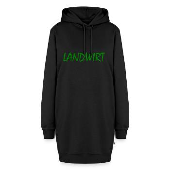 Landwirt - Hoodie-Kleid - Schwarz - Vorne - AI Model Female 172 light (172cm)