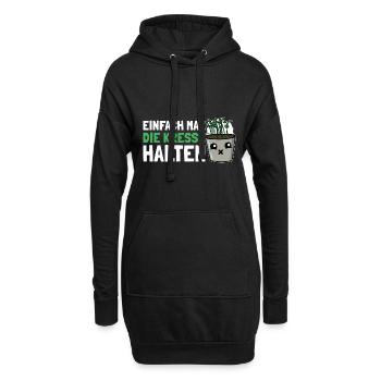 Einfach Mal die Kresse Halten Gartenlust Gärtner - Hoodie-Kleid - Schwarz - Vorne