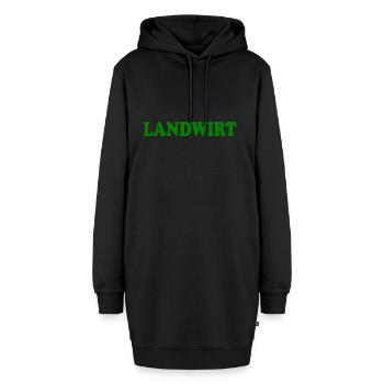 Landwirt - Hoodie-Kleid - Schwarz - Vorne - AI Model Female 172 light (172cm)