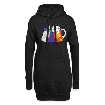 Werdender Vater Schwangerschaft Bier Babyflasche - Hoodie-Kleid - Schwarz - Vorne