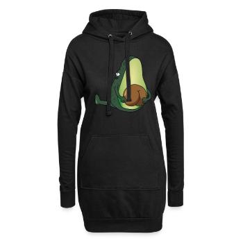 Lustiges Avocado Geschenk T-Shirt - Hoodie-Kleid - Schwarz - Vorne