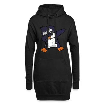 Pinguin Dab Dabbing - Hoodie-Kleid - Schwarz - Vorne