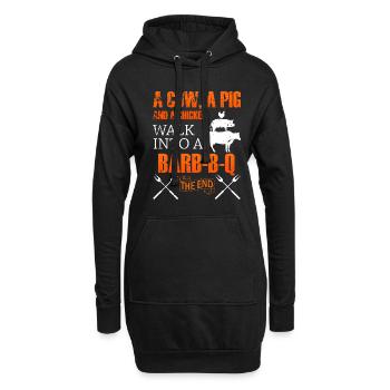 Barbecue BBQ Grillen - Hoodie-Kleid - Schwarz - Vorne