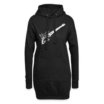 Guitares électriques - Sweat-shirt à capuche long Femme - noir - Devant