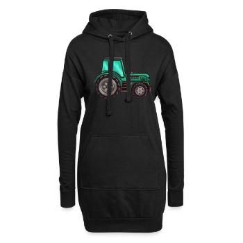 Tracteurs tracteurs - Sweat-shirt à capuche long Femme - noir - Devant