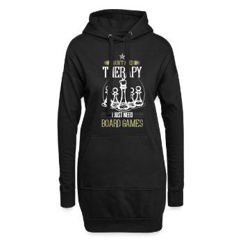 Jeux de société jeux d'échecs - Sweat-shirt à capuche long Femme - noir - Devant