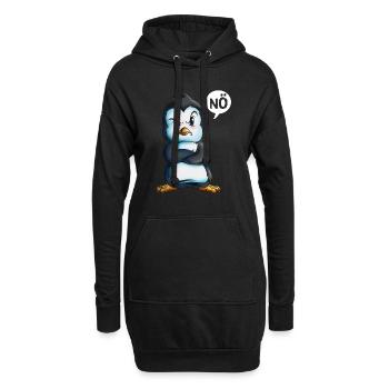 Kaiserpinguin sagt Nö Unterwasserwelt Ozean Böse - Hoodie-Kleid - Schwarz - Vorne