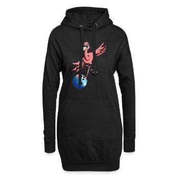 Bowling Flamingo Motif Bowling Player Bowler Fan - Sweat-shirt à capuche long Femme - noir - Devant