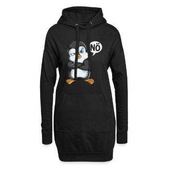 Kaiserpinguin sagt Nö Unterwasserwelt Ozean Böse - Hoodie-Kleid - Schwarz - Vorne