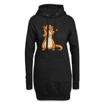 Performance Dancing Otter Dab Dabbing Lunettes de soleil - Sweat-shirt à capuche long Femme - noir - Devant