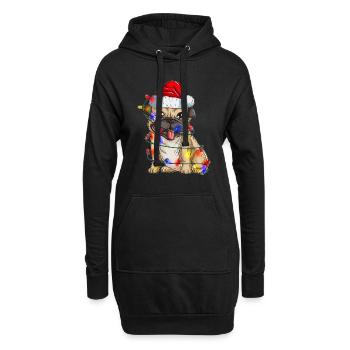 Stolze Mops Mama Hunde Gangster Hundemama Hund - Hoodie-Kleid - Schwarz - Vorne