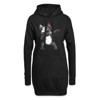 Dabbing Französische Bulldoge Hunde Dab Haustier - Hoodie-Kleid - Schwarz - Vorne