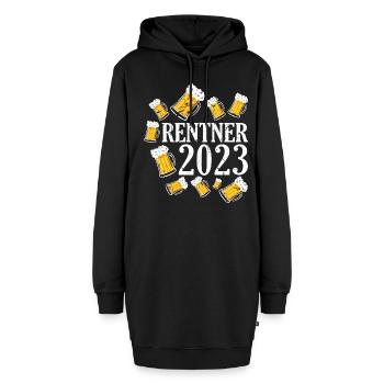 Rentner 2023 Ruhestand Bier Rente - Hoodie-Kleid - Schwarz - Vorne