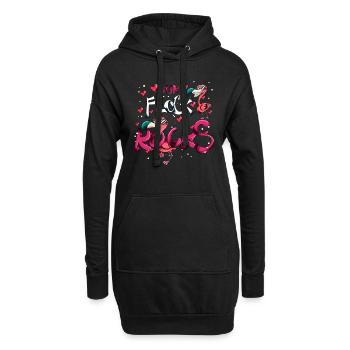 Pink Flamingo Costume Oiseau Nos Rochers de Troupeau - Sweat-shirt à capuche long Femme - noir - Devant