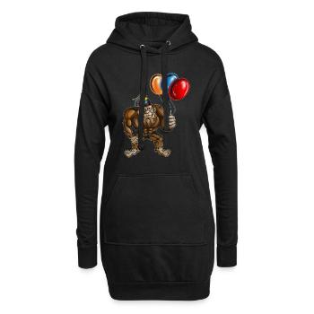 Bigfoot Birthday Party Mythical Creature Mystery - Sweat-shirt à capuche long Femme - noir - Devant