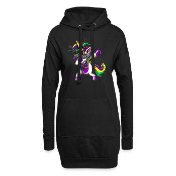 Licorne Fool Trick Fun Dabbing Dancing Dab - Sweat-shirt à capuche long Femme - noir - Devant