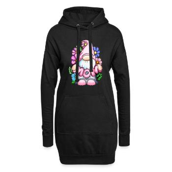 Frauen Pflanzenliebhaberinnen Zwergen Mom Figur - Hoodie-Kleid - Schwarz - Vorne