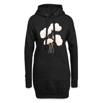 Ginkgo - Hoodie-Kleid - Schwarz - Vorne
