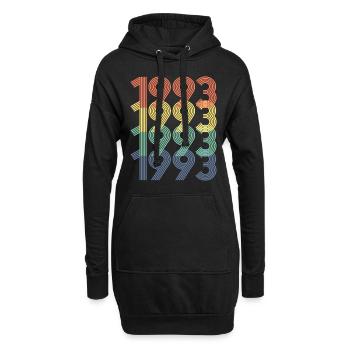 Cool Retro 1993, 30 ans, cadeau de 30e anniversaire - Sweat-shirt à capuche long Femme - noir - Devant