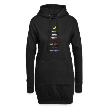 Vertrau mir, ich bin der Doktor - Hoodie-Kleid - Schwarz - Vorne